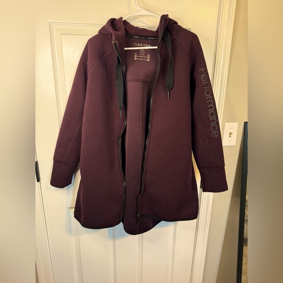 Calvin Klein Women's Performance Plus Hooded Warm Up Jacket  size small - Picture 2 of 3